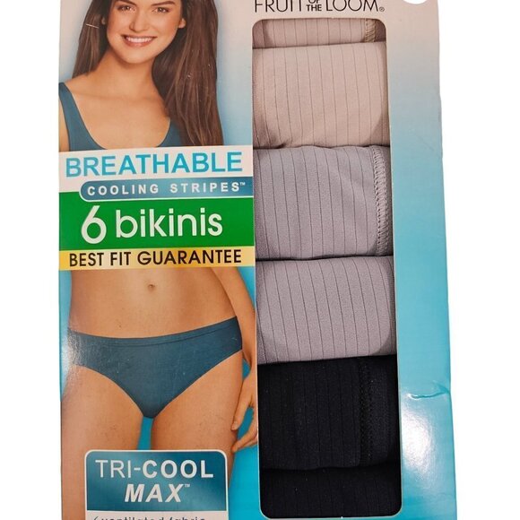 Fruit of the Loom Panties Tri-Cool Max 6 Pack Breathable Hipsters Size 2X (NWT) - Picture 4 of 11